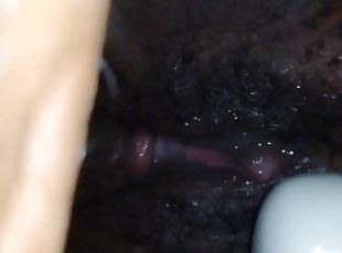 Wet ebony pussy creaming