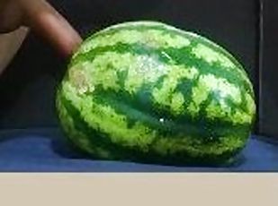 First time having sex with watermelon, I really wanted to try it. It was pleasant