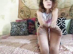 JOI FETISH Stinky Nylon Feet Jerk Off Instructions Russian Accent - Nina Yo