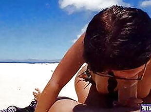 FRENCH - BIG NATURAL SEINS FILLE PERFECT BLOWJOB A LA PLAGE