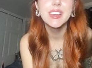 masturbation, chatte-pussy, amateur, rousse, secousses, point-de-vue, résille, fétiche, femme-dominatrice