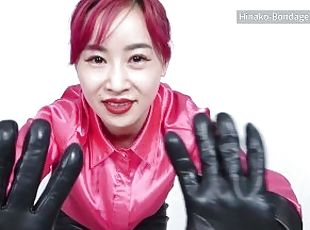 Satin and Leather Glove Hand Over Mouth POV ??????????????????????