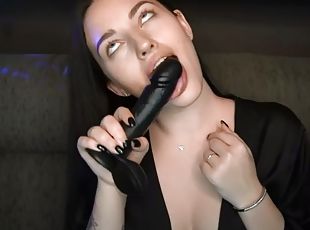 Sensual dildo suck