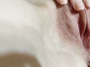 Hairy pussy closeup