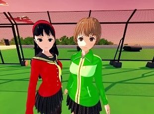 FOURSOME WITH CHIE AND YUKIKO - PERSONA 4 PORN