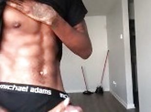 Hot Black Guy Takes Off His Clothes & Jerks Off His Thick BBC! ONLYFANS: BIGPIMPINDON