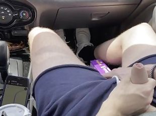 Giving my buddy a handjob on the highway while driving