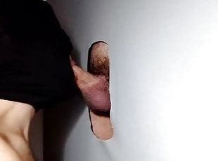 amatør, blowjob, svelging, gloryhole, første-gang, cum, muskuløs