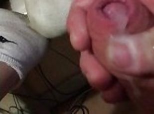 Masturbation, Orgasme, Amateur, Ejaculation sur le corps, Énorme bite, Branlette, Française, Sale, Ejaculation, Sperme