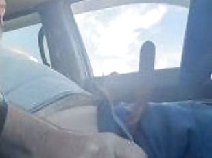Masturbating in busy Walmart parking lot with woman in car next to me