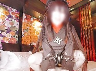 Fu Tao from the Genshin Impact Deepthroat ,handjob ,doggy fuck and cowgirl lovely-fuck POV