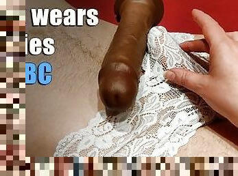 Mistress makes slave wear panties for BBC
