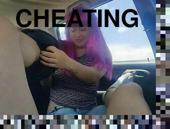 Cheated on my boyfriend with step cousin in the car footjob is not cheating