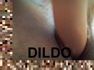 latina, primeira-vez, dildo