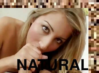 Teen blonde Natalia Rossi sucks in pov scene