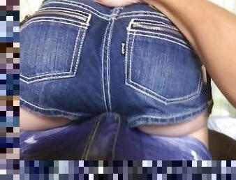 cul, masturbation, amateur, énorme-bite, fétiche, solo, jeans, bite