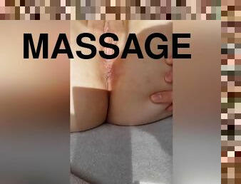 masturbation, anal, massage, doigtage, point-de-vue, gros-plan, trou-du-cul