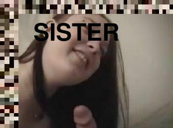 Brother cums in sisters mouth