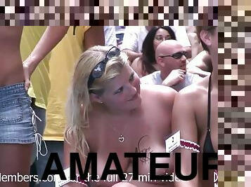 Bikini contest at nudist resort goes completely out of control