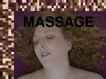 Curly Girl Massages her Clit