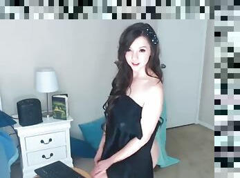 Brunette teases on webcam