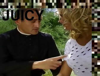 Horny Priest Wants To Touch Big Juicy Tits Of Gorgeous Blonde