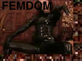 Latex femdom pov