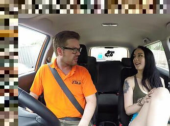 Fake Driving School - Provocative Gamer Minx Strikes Sexual Deal 1 - Alessa Savage