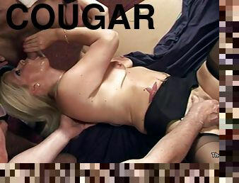Libidinous cougars group sex orgy - crazy porn clip