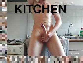OILING MY BODY IN THE KITCHEN