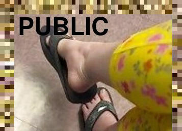 public, pieds, assez, fétiche, orteils