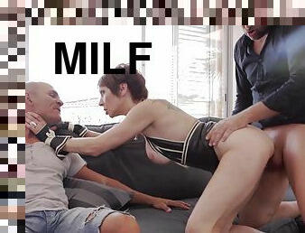 More than Milf Catalya Mia is a Addicted to Anal - Anal threesome hardcore with kinky mom