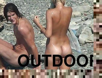 nudiste, en-plein-air, chatte-pussy, cam, plage, voyeur, naturel, humide