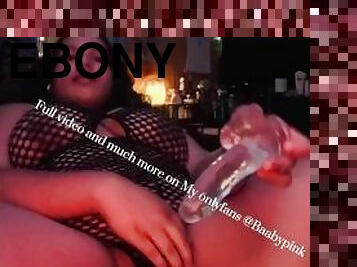Bbw ebony plays with pussy while home alone ????