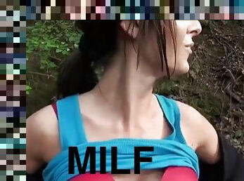 Milf fucked in the woods