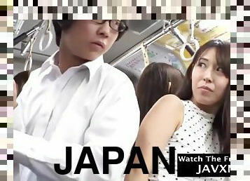Slutty Japanese Coeds On The Bus - public sex