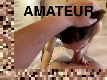 amateur, fellation, fellation-profonde, point-de-vue, ejaculation, espagnol, hôtel