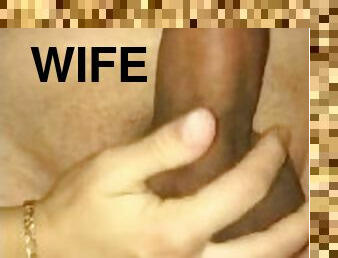 masturbation, femme, amateur, ejaculation-sur-le-corps, énorme-bite, branlette, mari, ejaculation, boules, cocu