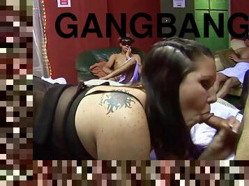 Shameless BBWs insane gangbang porn video