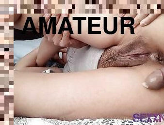 Sexo ANAL con mi hijastro, creo que mi esposo se está  dando cuenta, casi nos encuentra follando