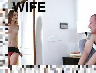 Lovely slender wife memorable porn video