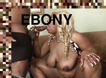 Chubby Ebony Lady Sucks BBC Before Sex - Blowjob