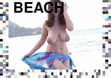 plage, seins-nus