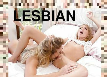 Cute blonde lesbian stepmom tribs Scarlett Sage, Kenzie Taylor