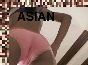asiatique, maigre, ados, culotte