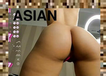 asiatique, cul, gros-nichons, masturbation, chatte-pussy, ados, maison, butin, jeune-18, webcam