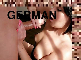 German chubby girl next door - first porn