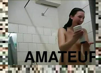 Hot girl having fun in the shower