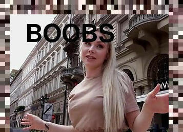 gros-nichons, énorme, énorme-bite, ados, hardcore, pornstar, allemand, casting, seins, bâillonnement