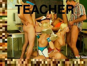 A bunch of teens get fucked by their teachers